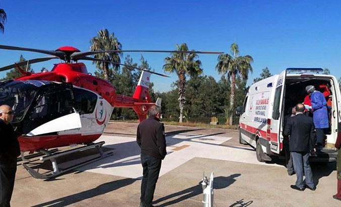 Ambulans helikopter, 10 aylık Hadise bebek için havalandı