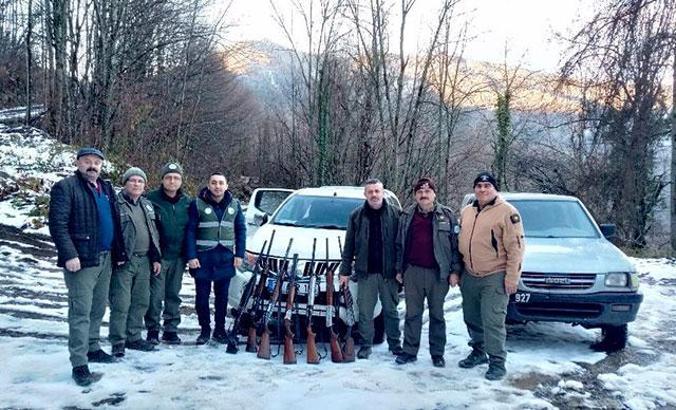 Kaçak avlanan 13 avcıya 51 bin lira ceza