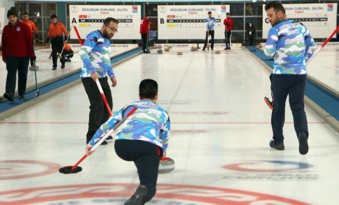 Erzurum'da curling heyecanı