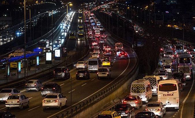İstanbul'da trafik yoğunluğu
