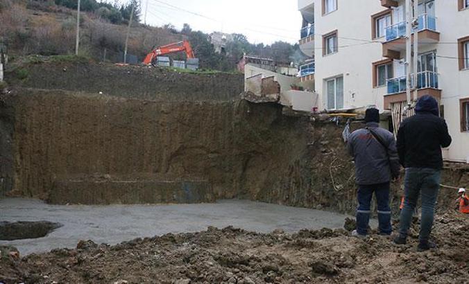 Manisa'da temeli kayan binalar için güçlendirme çalışması