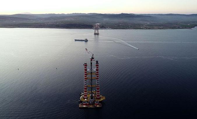 1915 Çanakkale Köprüsü ayakları, yarı uzunluğa ulaştı