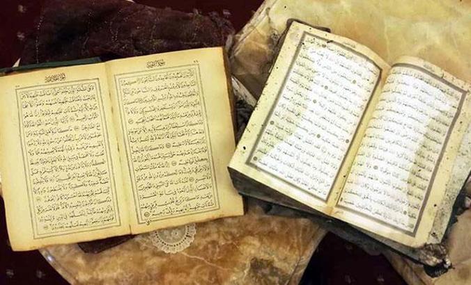 Yanan evde yanmamış iki Kuran-ı Kerim bulundu