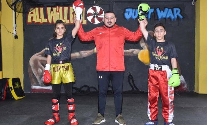 Babalarının desteğiyle başladıkları kick boksta hedefleri milli olmak