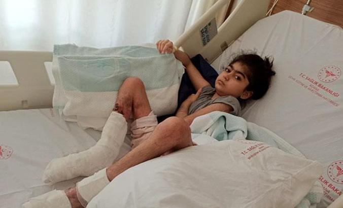 Ayağı kangren olan Ekin'in tedavisine başlandı