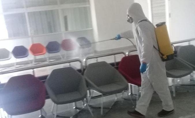 Kadir Has Stadyumu dezenfekte edildi