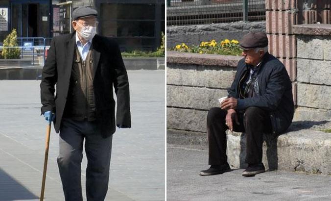 65 yaş üstü yasağına rağmen dışarı çıktılar