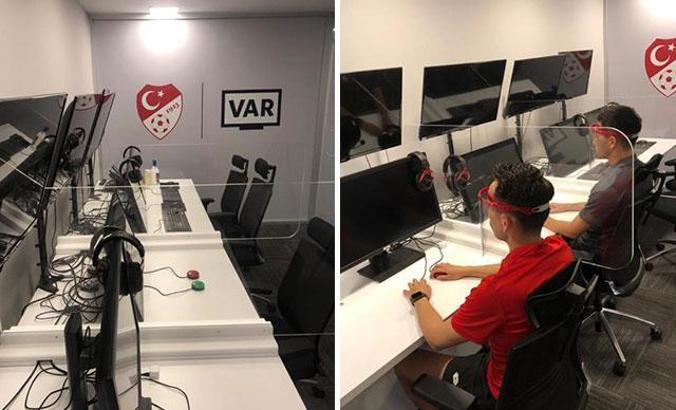 TFF Riva VAR Merkezi'nde Kovid-19 önlemleri