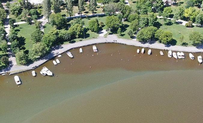 Haliç'teki son durum havadan görüntülendi