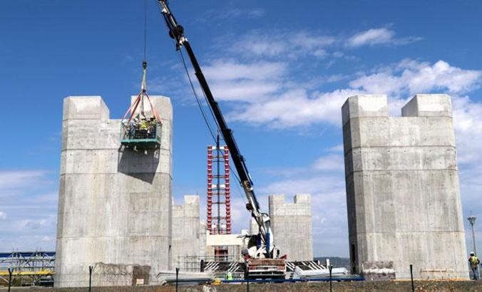 1915 Çanakkale Köprüsü'ne ilk tabliye konuldu