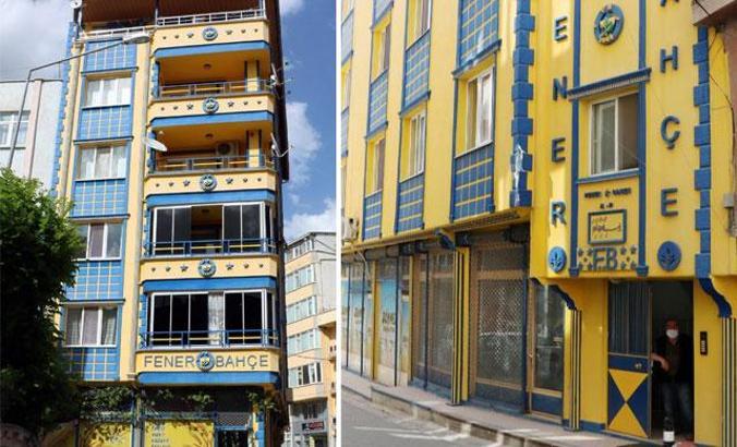 Fanatik aile sarı lacivert apartmanda yaşıyor