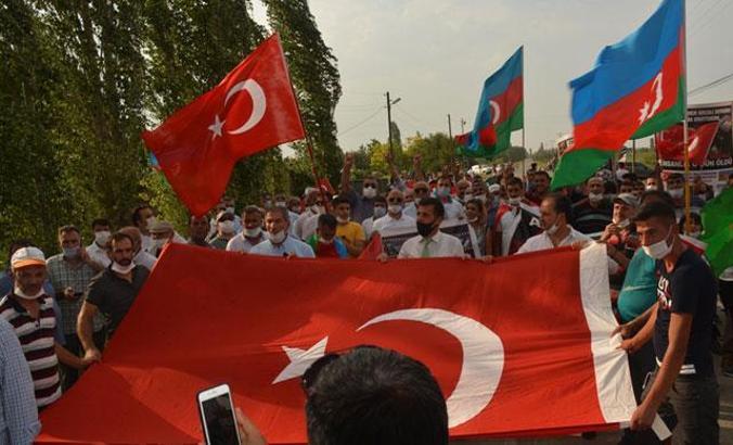 Iğdır'da sıcak havada Ermenistan protestosu
