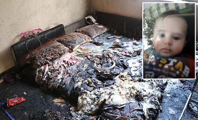 Evde çıkan yangında 5 aylık bebek öldü, 2 yaşındaki ablası da yaralandı