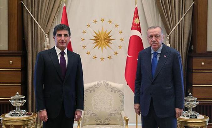 Cumhurbaşkanı Erdoğan, IKBY Başkanı Barzani'yi kabul etti