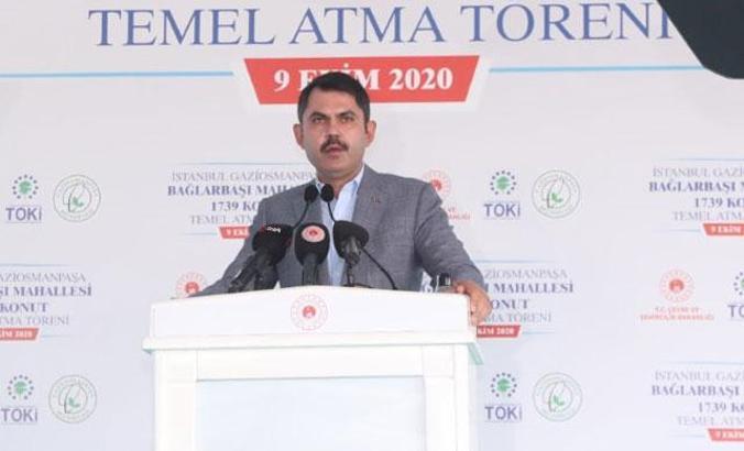 Bakan Kurum 1739 konutun temelini attı