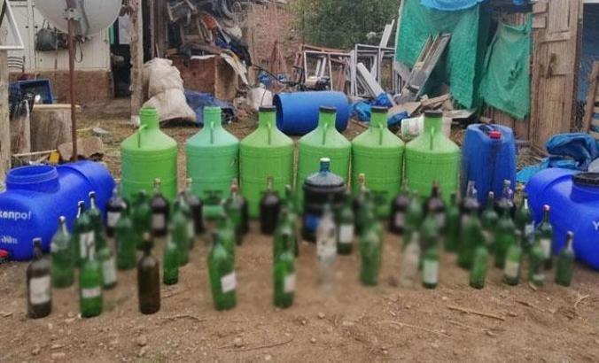 Ahırda şarap üretimine gözaltı