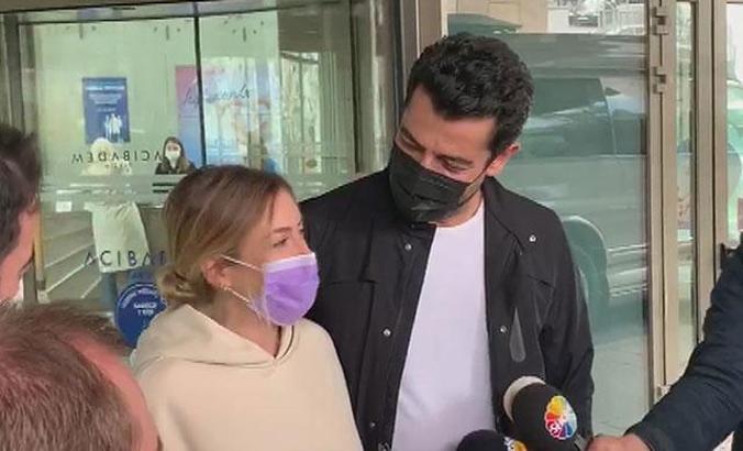 Anne olan Sinem Kobal eşi Kenan İmirzalıoğlu ile hastaneden çıktı