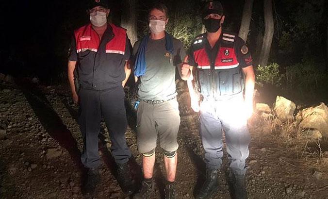 Likya Yolu'nda kaybolan Ukraynalı turisti jandarma buldu