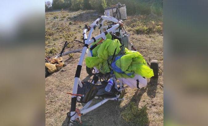 Teröristlerin Münbiç'ten yola çıkıp Amanos Dağları'na indikleri 'paramotor' ele geçirildi