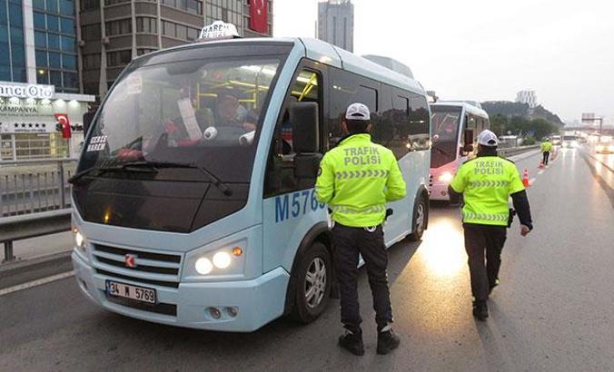 Toplu taşıma araçlarında koronavirüs denetimi