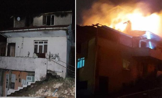Alaplı'da çatı katı yangınında anne öldü, oğlu ile 3 itfaiye eri yaralandı