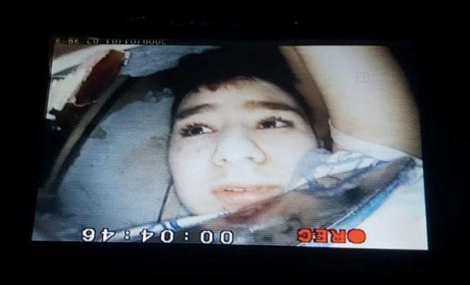 15 yaşındaki Günay Özışık'ın kurtarılma anı yılan kamera ile görüntülenmiş