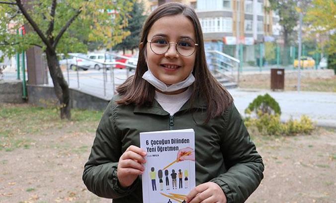 9 yaşındaki Çiçek, pandemi döneminde kitap yazdı