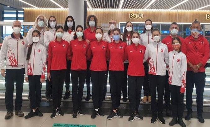 Ritmik Cimnastik Milli Takımı, Avrupa Şampiyonası için Kiev'e gitti