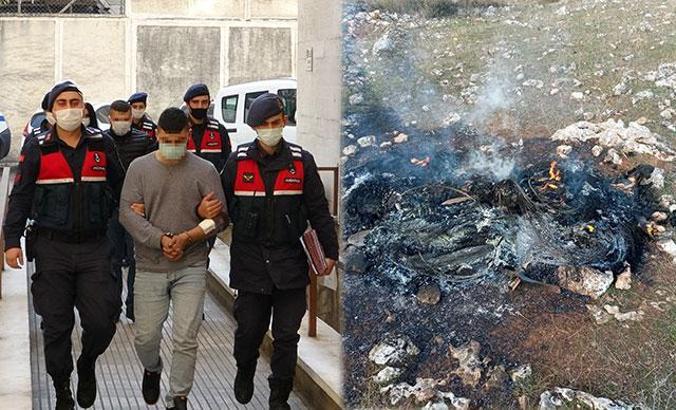 Bıçakla öldürdüğü arkadaşının cesedini 1 gün evinde saklayıp, ormanlık alanda yakmış
