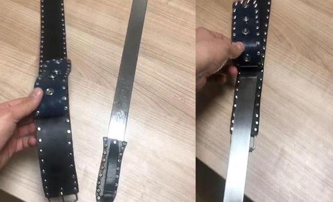 Esenyurt'ta şüpheli kişinin üzerinden kemer görünümlü döner bıçağı çıktı