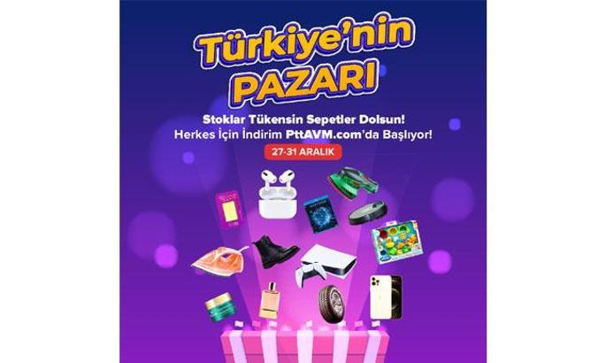 'Türkiye'nin Pazarı' indirimleri 27 Aralık'ta PttAVM.com'da