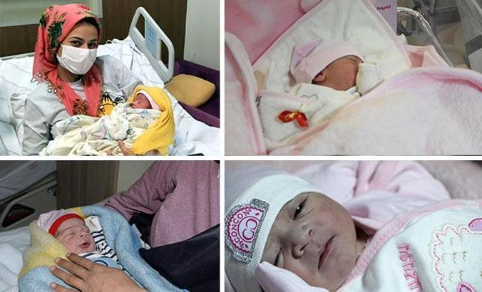 2021 yılının ilk bebekleri doğdu