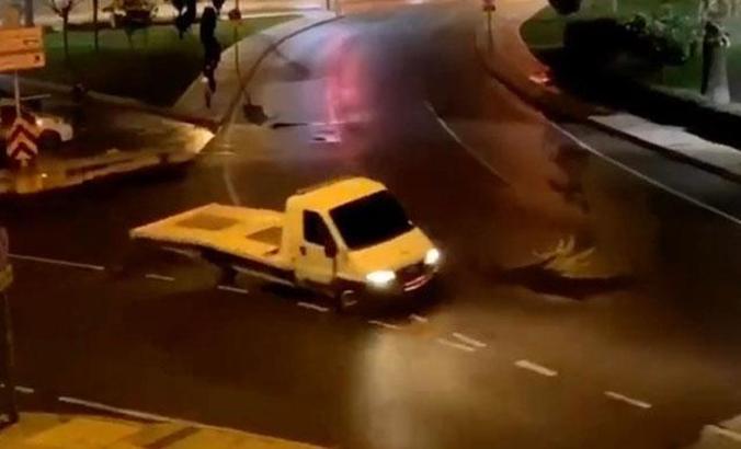 Yılbaşı gecesi çekiciyle drifte 6 bin 700 lira ceza
