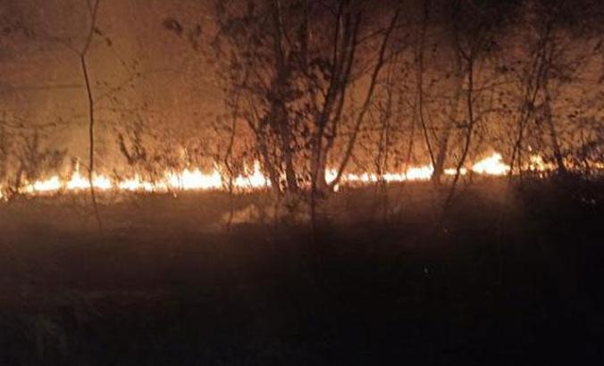 FETÖ'nün kilit ismi Adil Öksüz soruşturmasında kazı yapılan alanda yangın