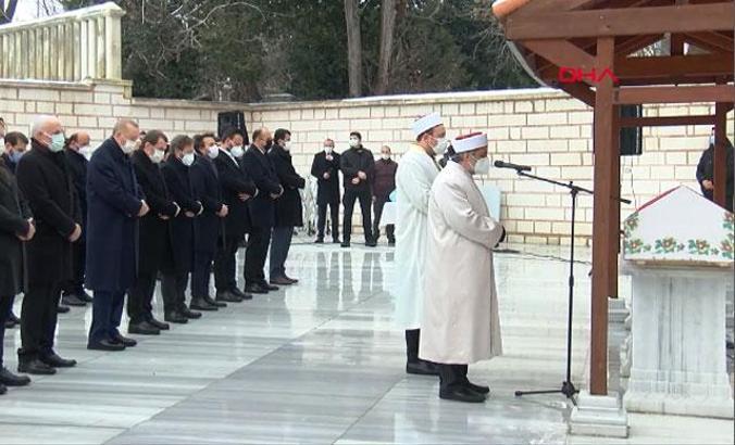 Cumhurbaşkanı Erdoğan, Nur Vergin'in cenaze törenine katıldı