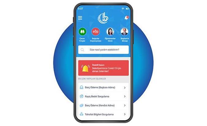 Bağcılar Belediyesi e-belediyecilik hizmetleri mobil uygulamada