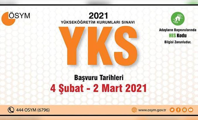 2021 YKS başvuruları başladı