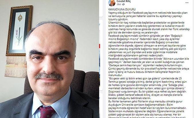 Trakya Üniversitesi İlahiyat Fakültesi Dekanı Kılıç'tan açıklama