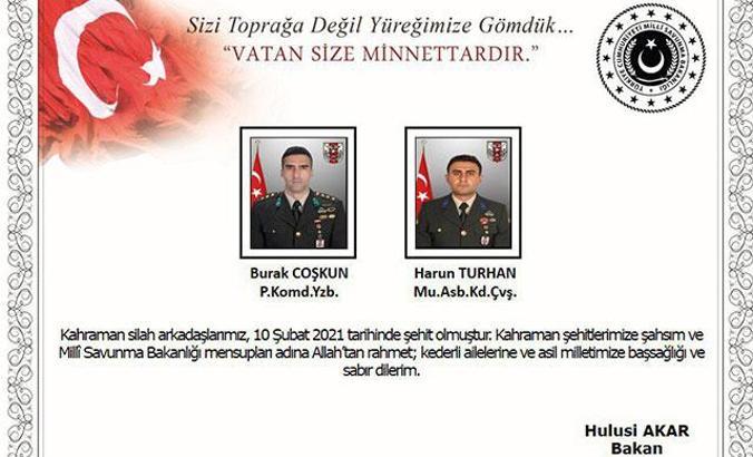 Pençe Kartal- 2 Harekatı'nda çatışma: 2 şehit, 4 yaralı