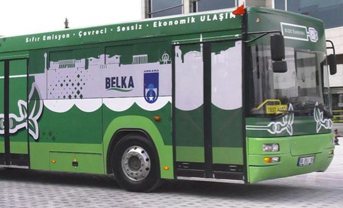 Ankara'da dizelden dönüştürülen elektrikli otobüs tanıtıldı