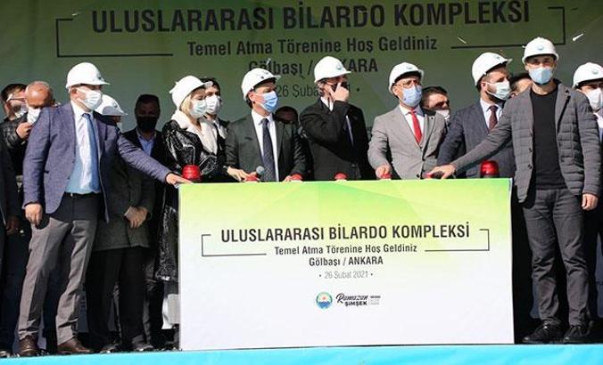 Ankara'da 'Uluslararası Bilardo Kompleksi'nin temeli atıldı