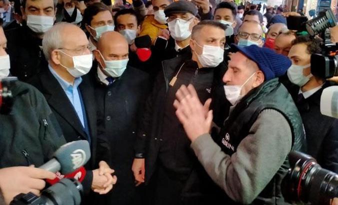Kılıçdaroğlu'na esnaftan bozuk yol tepkisi