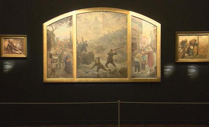 Büyük zaferin 106. yılında Çanakkale'yi anlatan eserler Beşiktaş Resim Müzesi'nde sergileniyor