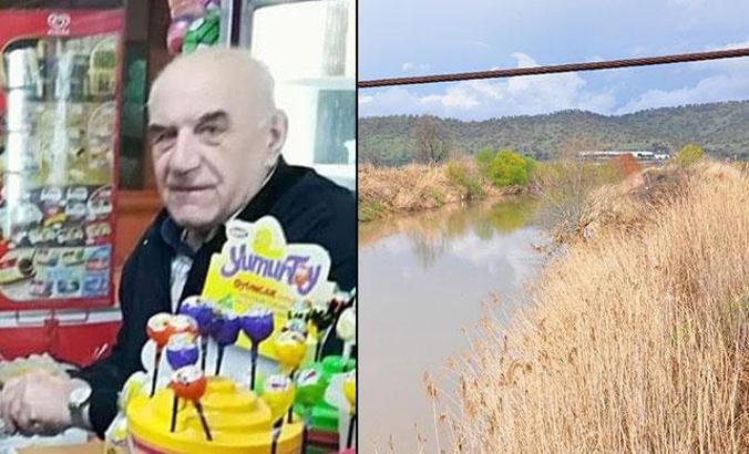 Otomobili Gediz Nehri kenarında terkedilmiş bulunan bakkal, suda ve karada aranıyor
