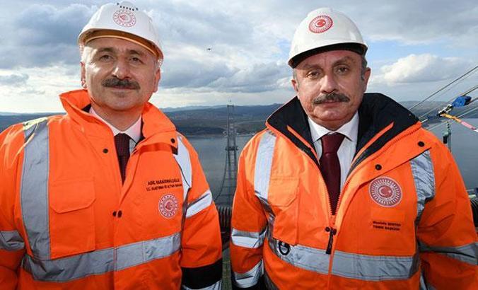 TBMM Başkanı Şentop, 1915 Çanakkale Köprüsü zirvesinde bilgi aldı