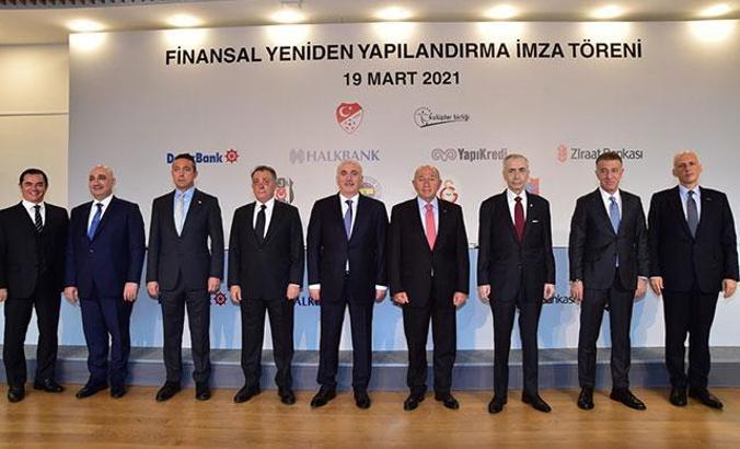 Dört büyük kulüp ve Bankalar Birliği, Finansal Yeniden Yapılandırma Sözleşmesi'ne imza attı