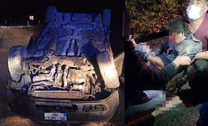 Foça eski Belediye Başkanı Gökhan Demirağ, otomobili ile takla attı