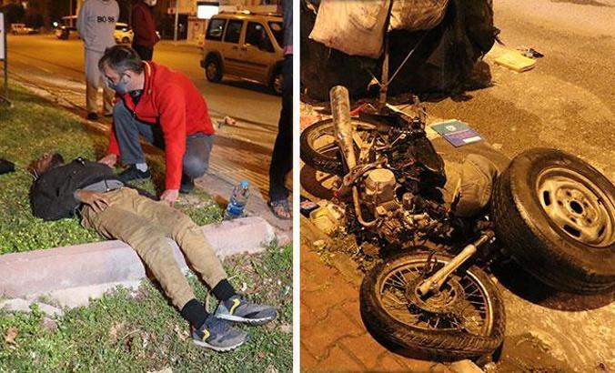 Hurda kağıt toplayan genç dövüldü, motosikleti yakıldı