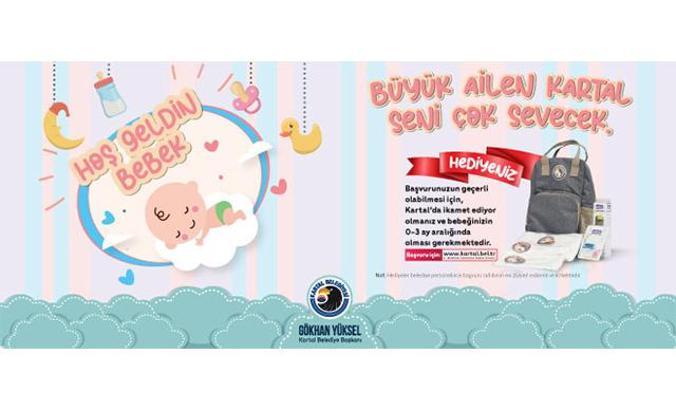 Kartal Belediyesi’nden ‘Hoş geldin Bebek Hediye Paketi’