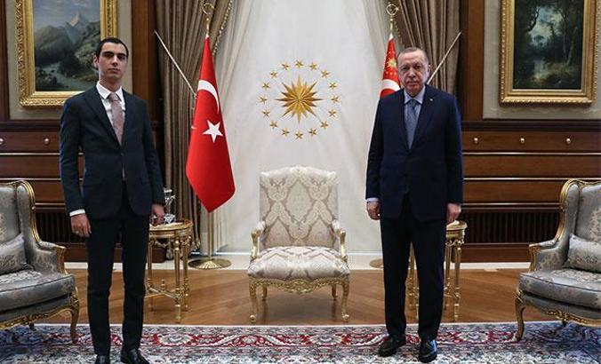 Cumhurbaşkanı Erdoğan, Muhsin Yazıcıoğlu'nun oğlu ile görüştü